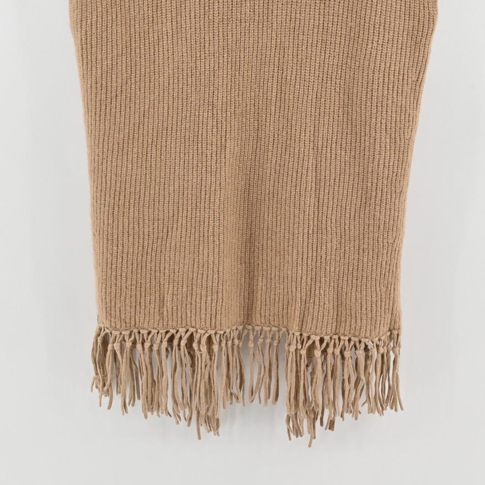 Calypso St Barth Fringe Cardigan Womens Size XS Tan Wool Alpaca Boho Rabbit Hair - Picture 12 of 13